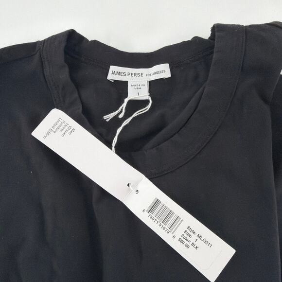 James Perse LA Men's Black Short Sleeve Crew Neck Tee Size 1 - Picture 5 of 9